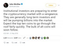 Bitcoin扼要介绍：McAfee猜测Bull Run作为Crypto Market_tokenpocket钱包使用教程
