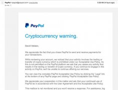 PayPal用户能够收到加密通货费正告电子邮件_tokenpocket怎么充值
